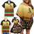 Zimbabwe Pride Family Matching Off Shoulder Short Dress and Hawaiian Shirt Zimbabwean Bird, Tribal Patterns and Pan-African Colors