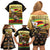Zimbabwe Pride Family Matching Off Shoulder Short Dress and Hawaiian Shirt Zimbabwean Bird, Tribal Patterns and Pan-African Colors