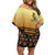 Zimbabwe Pride Family Matching Off Shoulder Short Dress and Hawaiian Shirt Zimbabwean Bird, Tribal Patterns and Pan-African Colors