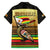 Zimbabwe Pride Family Matching Short Sleeve Bodycon Dress and Hawaiian Shirt Zimbabwean Bird, Tribal Patterns and Pan-African Colors