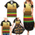 Zimbabwe Pride Family Matching Summer Maxi Dress and Hawaiian Shirt Zimbabwean Bird, Tribal Patterns and Pan-African Colors
