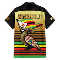 Zimbabwe Pride Family Matching Summer Maxi Dress and Hawaiian Shirt Zimbabwean Bird, Tribal Patterns and Pan-African Colors