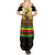 Zimbabwe Pride Family Matching Summer Maxi Dress and Hawaiian Shirt Zimbabwean Bird, Tribal Patterns and Pan-African Colors