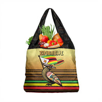 Zimbabwe Pride Grocery Bag Zimbabwean Bird, Tribal Patterns and Pan-African Colors
