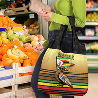 Zimbabwe Pride Grocery Bag Zimbabwean Bird, Tribal Patterns and Pan-African Colors