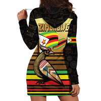 Zimbabwe Pride Hoodie Dress Zimbabwean Bird, Tribal Patterns and Pan-African Colors