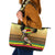 Zimbabwe Pride Leather Tote Bag Zimbabwean Bird, Tribal Patterns and Pan-African Colors