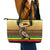 Zimbabwe Pride Leather Tote Bag Zimbabwean Bird, Tribal Patterns and Pan-African Colors