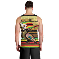 Zimbabwe Pride Men Tank Top Zimbabwean Bird, Tribal Patterns and Pan-African Colors