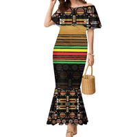 Zimbabwe Pride Mermaid Dress Zimbabwean Bird, Tribal Patterns and Pan-African Colors