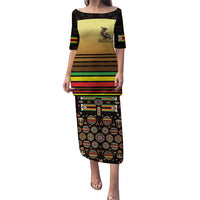 Zimbabwe Pride Puletasi Zimbabwean Bird, Tribal Patterns and Pan-African Colors