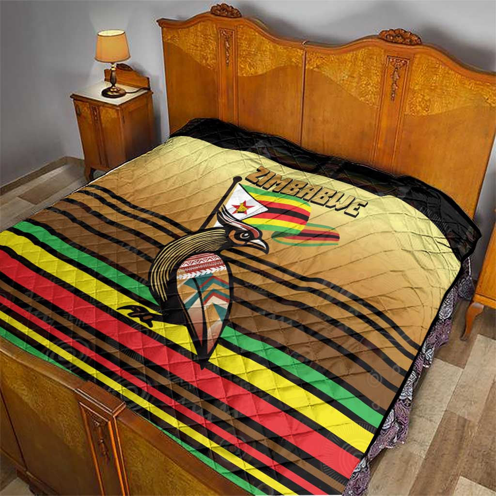 Zimbabwe Pride Quilt Zimbabwean Bird, Tribal Patterns and Pan-African Colors