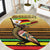 Zimbabwe Pride Round Carpet Zimbabwean Bird, Tribal Patterns and Pan-African Colors