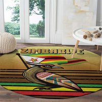 Zimbabwe Pride Round Carpet Zimbabwean Bird, Tribal Patterns and Pan-African Colors