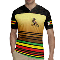 Zimbabwe Pride Rugby Jersey Zimbabwean Bird, Tribal Patterns and Pan-African Colors