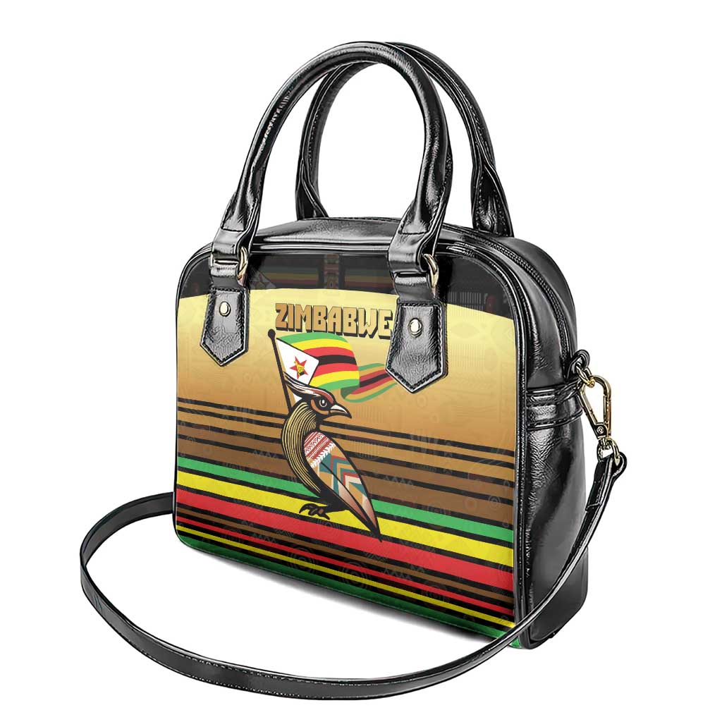 Zimbabwe Pride Shoulder Handbag Zimbabwean Bird, Tribal Patterns and Pan-African Colors