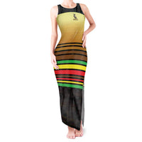 Zimbabwe Pride Tank Maxi Dress Zimbabwean Bird, Tribal Patterns and Pan-African Colors