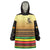 Zimbabwe Pride Wearable Blanket Hoodie Zimbabwean Bird, Tribal Patterns and Pan-African Colors