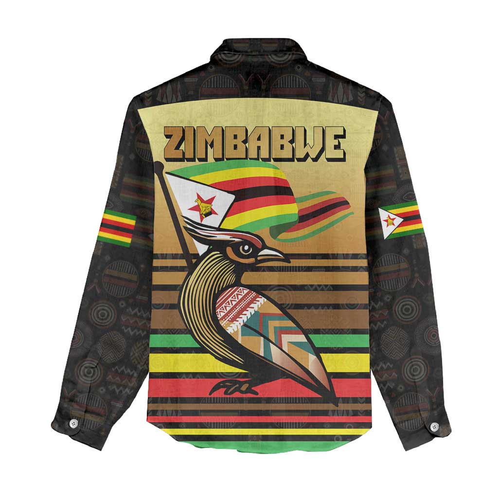 Zimbabwe Pride Women Casual Shirt Zimbabwean Bird, Tribal Patterns and Pan-African Colors