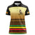 Zimbabwe Pride Women Polo Shirt Zimbabwean Bird, Tribal Patterns and Pan-African Colors