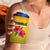 Zimbabwe Flag Map and Red Hibiscus Flowers 4 in 1 Can Cooler Tumbler with African Tribal Pattern