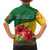Zimbabwe Flag Map and Red Hibiscus Flowers Family Matching Off The Shoulder Long Sleeve Dress and Hawaiian Shirt with African Tribal Pattern