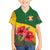 Zimbabwe Flag Map and Red Hibiscus Flowers Family Matching Off Shoulder Maxi Dress and Hawaiian Shirt with African Tribal Pattern
