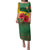 Zimbabwe Flag Map and Red Hibiscus Flowers Family Matching Puletasi and Hawaiian Shirt with African Tribal Pattern