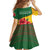 Zimbabwe Flag Map and Red Hibiscus Flowers Family Matching Summer Maxi Dress and Hawaiian Shirt with African Tribal Pattern