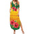 Zimbabwe Flag Map and Red Hibiscus Flowers Family Matching Summer Maxi Dress and Hawaiian Shirt with African Tribal Pattern