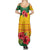 Zimbabwe Flag Map and Red Hibiscus Flowers Family Matching Summer Maxi Dress and Hawaiian Shirt with African Tribal Pattern
