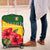Zimbabwe Flag Map and Red Hibiscus Flowers Luggage Cover with African Tribal Pattern