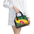 Zimbabwe Flag Map and Red Hibiscus Flowers Shoulder Handbag with African Tribal Pattern