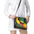 Zimbabwe Flag Map and Red Hibiscus Flowers Shoulder Handbag with African Tribal Pattern