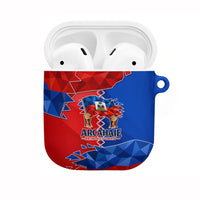 Haiti Flag Day Arcahaie 1803 AirPods Case Geometric Low Poly Flag Art - Birthplace Of Liberty Graphic