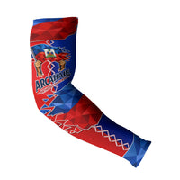 Haiti Flag Day Arcahaie 1803 Arm Sleeves Geometric Low Poly Flag Art - Birthplace Of Liberty Graphic