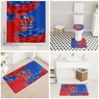 Haiti Flag Day Arcahaie 1803 Bathroom Set Geometric Low Poly Flag Art - Birthplace Of Liberty Graphic