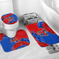 Haiti Flag Day Arcahaie 1803 Bathroom Set Geometric Low Poly Flag Art - Birthplace Of Liberty Graphic