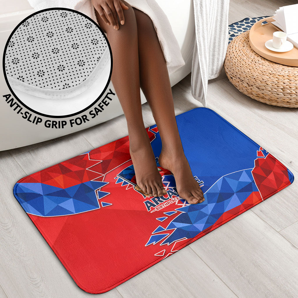 Haiti Flag Day Arcahaie 1803 Bathroom Set Geometric Low Poly Flag Art - Birthplace Of Liberty Graphic