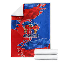 Haiti Flag Day Arcahaie 1803 Blanket Geometric Low Poly Flag Art - Birthplace Of Liberty Graphic
