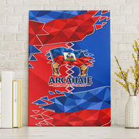 Haiti Flag Day Arcahaie 1803 Canvas Wall Art Geometric Low Poly Flag Art - Birthplace Of Liberty Graphic