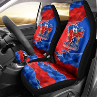Haiti Flag Day Arcahaie 1803 Car Seat Cover Geometric Low Poly Flag Art - Birthplace Of Liberty Graphic