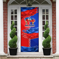 Haiti Flag Day Arcahaie 1803 Door Cover Geometric Low Poly Flag Art - Birthplace Of Liberty Graphic