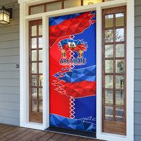 Haiti Flag Day Arcahaie 1803 Door Cover Geometric Low Poly Flag Art - Birthplace Of Liberty Graphic
