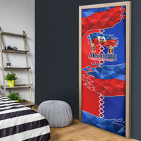 Haiti Flag Day Arcahaie 1803 Door Cover Geometric Low Poly Flag Art - Birthplace Of Liberty Graphic