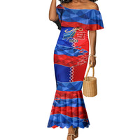 Haiti Flag Day Arcahaie 1803 Mermaid Dress Geometric Low Poly Flag Art - Birthplace Of Liberty Graphic