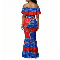 Haiti Flag Day Arcahaie 1803 Mermaid Dress Geometric Low Poly Flag Art - Birthplace Of Liberty Graphic