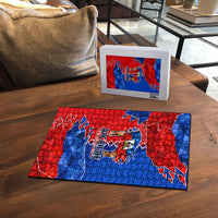 Haiti Flag Day Arcahaie 1803 Puzzle Geometric Low Poly Flag Art - Birthplace Of Liberty Graphic