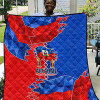 Haiti Flag Day Arcahaie 1803 Quilt Geometric Low Poly Flag Art - Birthplace Of Liberty Graphic