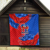 Haiti Flag Day Arcahaie 1803 Quilt Geometric Low Poly Flag Art - Birthplace Of Liberty Graphic